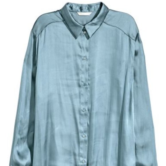 NWT SATIN BLOUSE - Picture 2 of 2